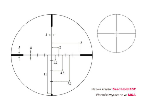 Vortex Optics - Luneta celownicza Crossfire II 6-18x44 - 1'' - AO - Dead-Hold BDC MOA - Czarna - CF2-31033