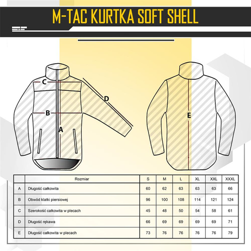 M-Tac - Kurtka wojskowa Softshell - Czarna - 20201002
