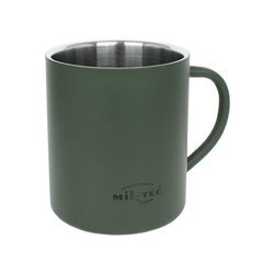 Mil-Tec - Kubek Termiczny 450 ml - Stal nierdzewna 18/8 - Oliwkowy - 14603500