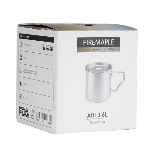 Fire Maple - Kubek turystyczny Alti - 600 ml - Tytanowy