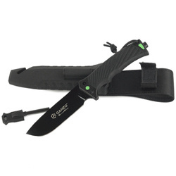 Ganzo - Nóż survivalowy Firebird z krzesiwem - Czarny - G8012V2-BK