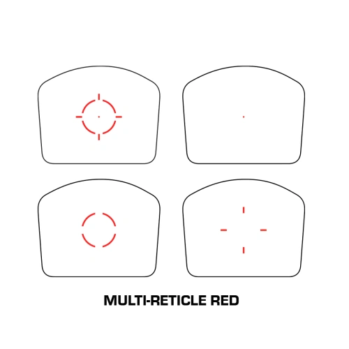 Swampfox Optics - Kolimator pistoletowy Justice II 1x30 - Otwarty - Multi-reticle - Czerwony znak celowniczy - JTC2130-MR