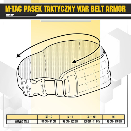 M-Tac - Pas taktyczny War Belt Armor - Ranger Green - 10037823