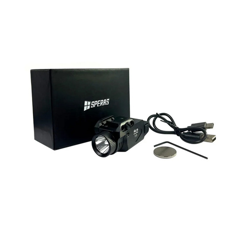 Speras - Latarka taktyczna LED na broń - 500 lumenów - Czarna - WL20