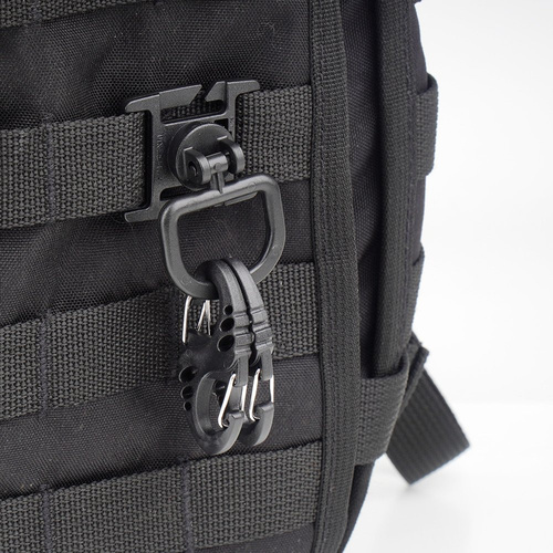 Mil-Tec - Zestaw uchwytów D-ring do taśm Molle z karabińczykami - Coyote - 13457605