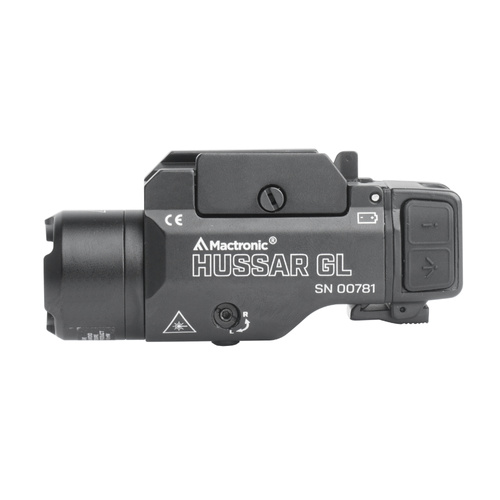 Mactronic - Taktyczna latarka na pistolet z laserem Hussar GL - 12270 cd - Czarna - THG0011