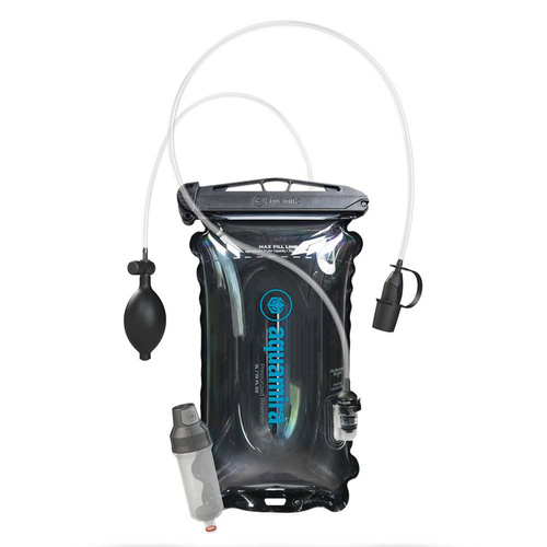Aquamira - Bukłak na wodę ciśnieniowy Pressurized Reservoir - 2 l - Z adapterem na filtr Frontier Max - 67641