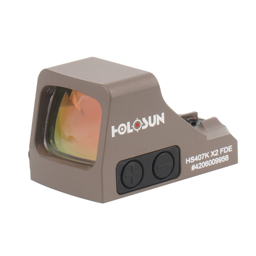 Holosun - Kolimator otwarty HS407K Open Reflex SubCompact Pistol Sight - FDE - HS407K-X2-FDE