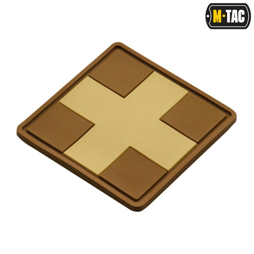 M-Tac - Naszywka 3D PVC Medic Cross Square - Coyote - 51124005