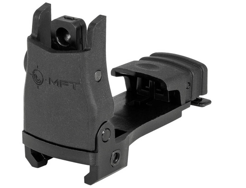 MFT - Składany przeziernik na szynę Picatinny Flip Up Rear Sight - Polimer - Czarny - BUPSWR-BL