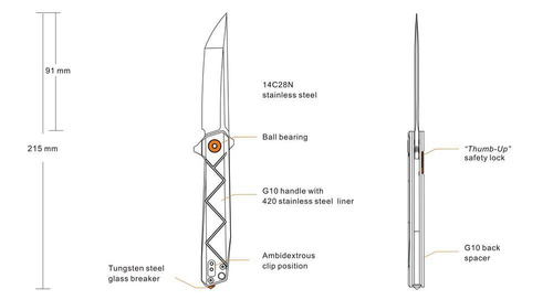 Ruike - Nóż składany - P127-B