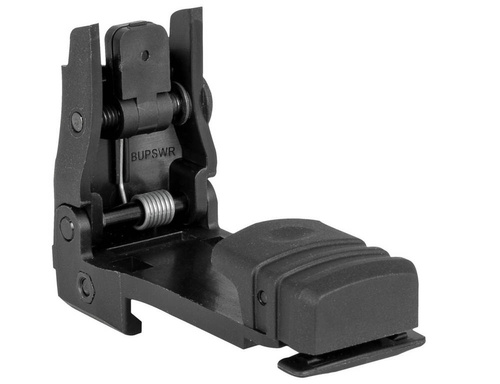 MFT - Składany przeziernik na szynę Picatinny Flip Up Rear Sight - Polimer - Czarny - BUPSWR-BL