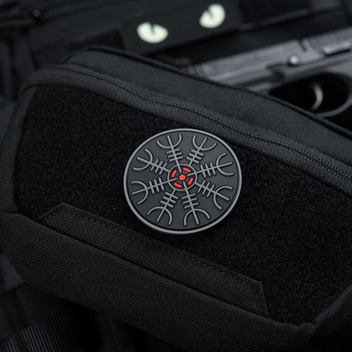 M-Tac - Naszywka Hełm Grozy - PVC 3D - Czarny/Szary - 51221211