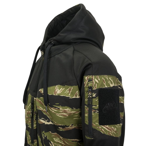 Helikon - Rozpinana bluza Rogue Hoodie Fullzip - RipStop - Czarny/Tiger Stripe - BL-RHF-PO-0162A