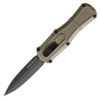 Benchmade - Nóż składany OTF 3375GY-1 Mini Claymore - CPM-D2 - Ranger Green - 3375GY-1
