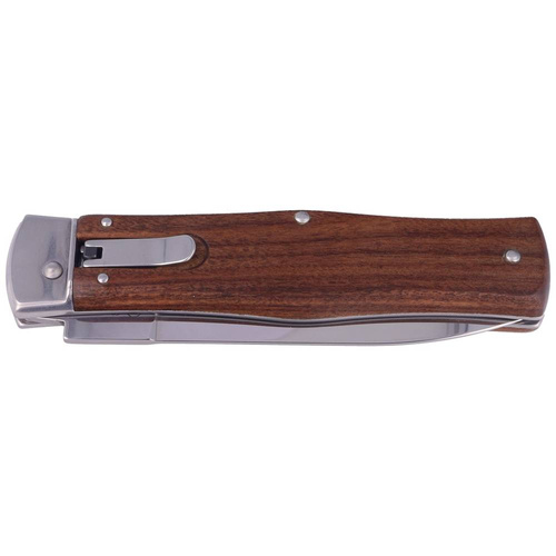 Mikov - Nóż sprężynowy Predator Palisander Wood - Brązowy - 241-ND-1/N CLIP