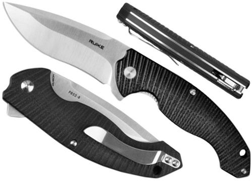 Ruike - Nóż składany P852-B - Czarny - 340-027