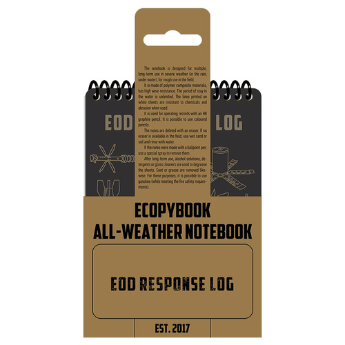 M-Tac - Notatnik wodoodporny Ecopybook Tactical EOD Response Log A6 - ET-MTC-10026