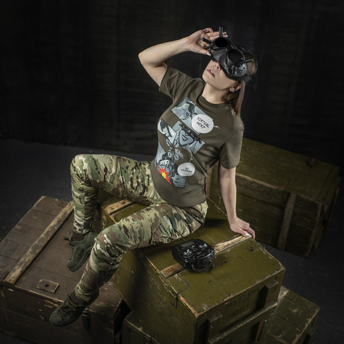 M-Tac - Koszulka Comics Drone Girl - Bawełna - Brązowy - 80074048