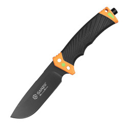 Ganzo - Nóż survivalowy Firebird z krzesiwem - Czarny / Pomarańczowy - G8012V2-OR