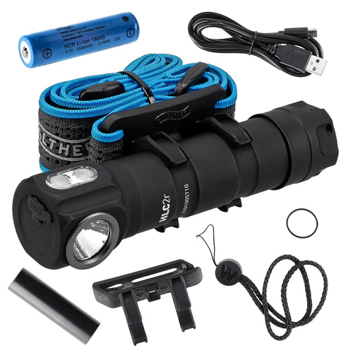 Walther - Latarka czołowa LED HLC2r - 1000 lm - Czarna - 3.7138