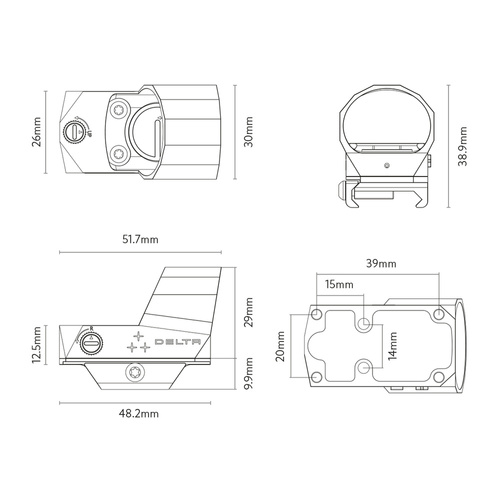 Delta Optical - Kolimator Delta MiniDot III - 3 MOA - Montaż Picatinny - DO-2302
