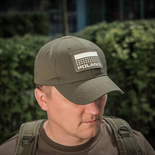 M-Tac - Naszywka Z Flagą i Napisem Polska - Laser Cut - Piksele/Prostokąt - Ranger Green / Fluo - 51007223