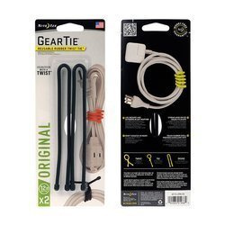 Nite Ize - Elastyczna opaska Gear Tie 12" - Czarny - 2Pack - GT12-2PK-01