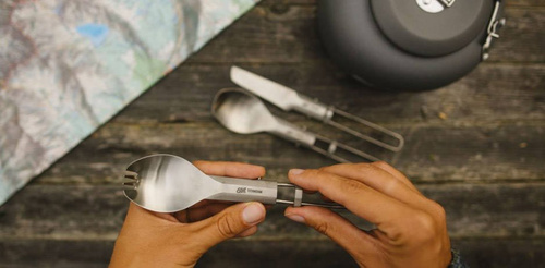 Esbit - Łyżka / widelec turystyczny składany Titanium Spork - Tytan - FSP17-TI