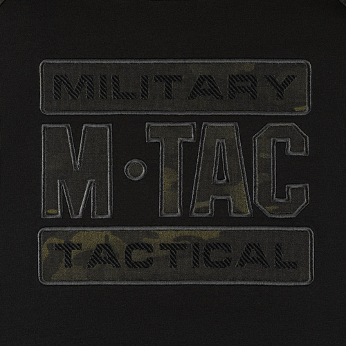 M-Tac - Bluza z kapturem Combat Black Edition - Bawełna - Czarna - 20544208