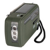 Fosco Industries - Radio Survival z panelem słonecznym i korbką - SW1/SW2/FM/AM - Zielony - 464601
