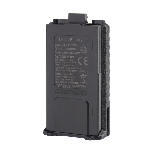 BaoFeng - Akumulator do radiotelefonu UV-5R/UV-8HX - 7,4 V - 1800 mAh - BL-5