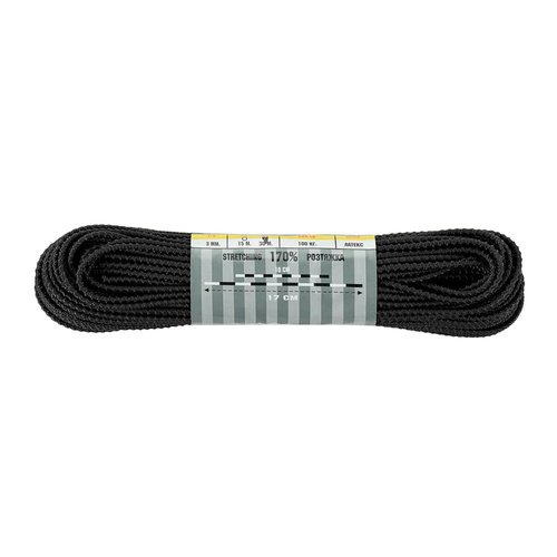 M-Tac - Elastyczna linka paracord Shock-Cord - 30 m - Czarna - 51582002