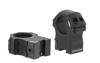 Leapers - Montaż dwuczęściowy UTG POI 1"/11 - 25,4 mm - Wysoki - Czarny - RDU012520