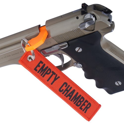 Fostex - Flaga bezpieczeństwa z zawieszką Empty Chamber - Polimer - Czerwona - 251314