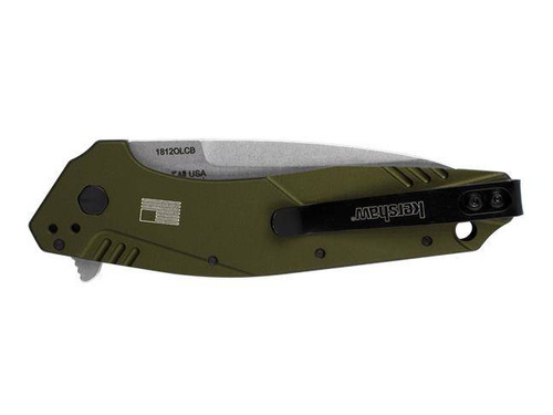 Kershaw - Nóż taktyczny Dividend 1812OLCB - N690/D2 - Oliwkowy - 1812OLCB