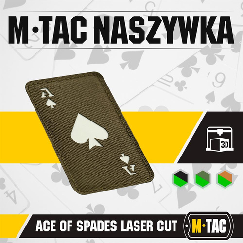 M-Tac - Naszywka As Pik - Cordura 500D - Ranger Green / Fluorescencyjny - 51109239