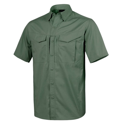 Helikon - Koszula z krótkim rękawem Defender Mk2 - PolyCotton Ripstop - Olive Green - KO-DS2-PR-02