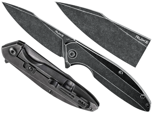 Ruike - Nóż składany - Czarny - P128-SB