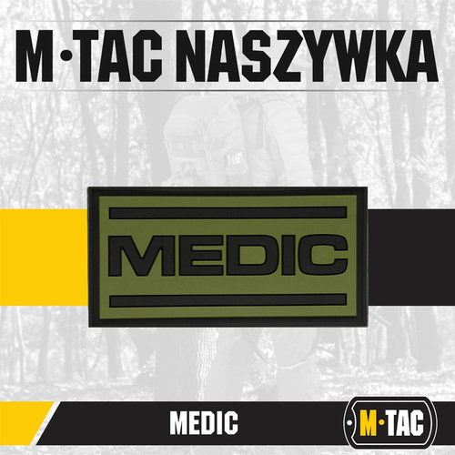M-Tac - Naszywka 3D PVC Medic - Czarny / Oliwkowy - 51125102
