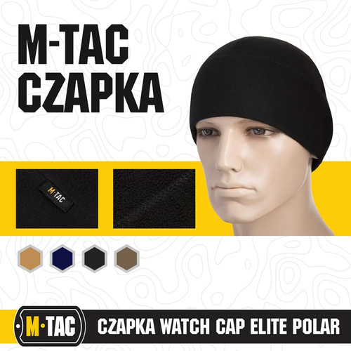 M-Tac - Czapka zimowa Watch Cap Elite - Polarowa - Czarna - 40002002