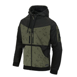 Helikon - Rozpinana bluza Rogue Hoodie Fullzip - RipStop - Czarny/Desert Night Camo - BL-RHF-PO-010LA