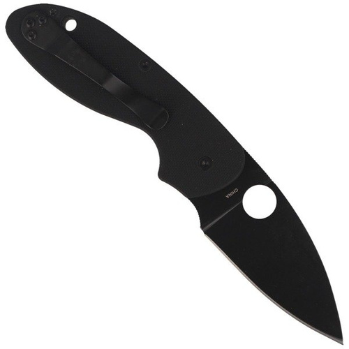 Spyderco - Nóż składany Efficient™ G-10 Black / Black Blade PlainEdge™ - C216GPBBK