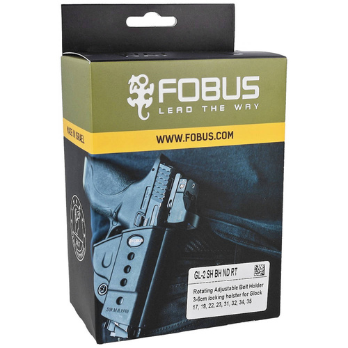 Fobus - Kabura zewnętrzna OWB - Glock 17, 19, 19X, 22, 23, 31, 32, 34, 35 - Prawa - Czarna - GL-2 SH BH ND RT