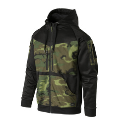 Helikon - Rozpinana bluza Rogue Hoodie - Bawełna - Poliester - Czarny/ERDL - BL-RHF-PO-011PA