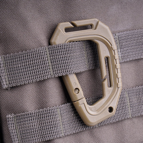 Mil-Tec - Karabińczyk Tactical Carabiner MOLLE - Polimer - 2 sztuki - Czarny - 15922502