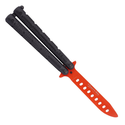 K25 - Nóż treningowy Balisong - Czerwony - 36251
