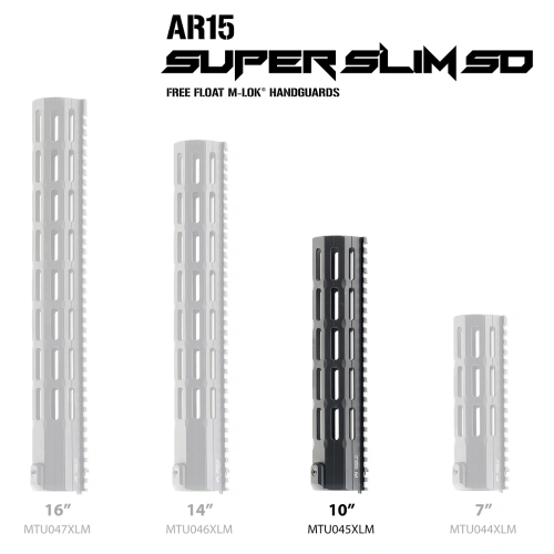 UTG Pro - Łoże aluminowe Super Slim SD Free Float 10" - AR-15 - Czarne - MTU045XLM