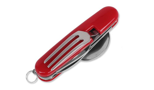 BCB - Niezbędnik Składany Folding KFS Clip Set - Stal nierdzewna - Czerwony - CN223