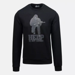 Helikon - Bluza Help is not coming - Unisex - Bawełna - Poliester - Czarny - BL-HIN-CB-01